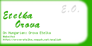 etelka orova business card
